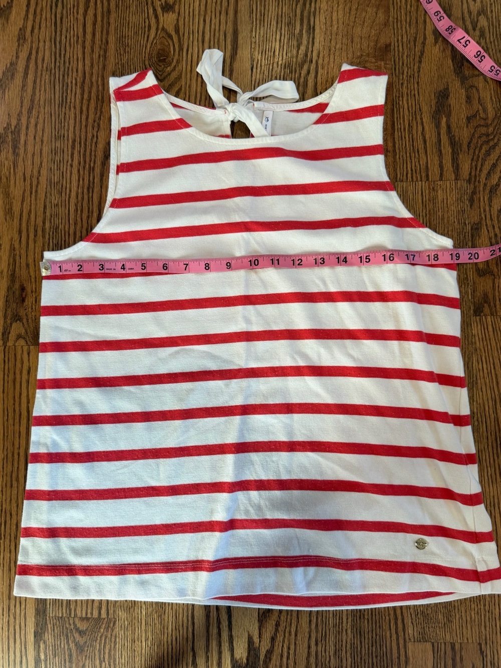 Southern Tide Red White Striped Sleeveless Nautical Tank Top Women’s Size Medium